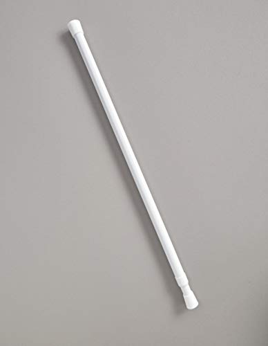 The Lakeside Collection Sliding Door Security Bar with Rubber Tips - White - 1