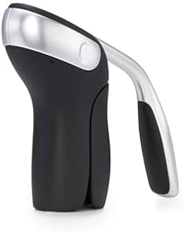 OXO SteeL Vertical Lever Corkscrew with Removable Foil Cutter, Silver, 18.7 x 18.7 x 6.1 cm 11147600UK