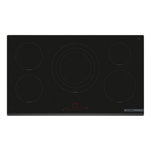 Bosch PIV931HC1E Serie 6, placa de inducción, 5 fuegos, sensores de control de temperatura, calentamiento rápido, negro, 90 cm.