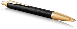 Parker IM Rollerball Pen | Black Lacquer with Gold Trim | Fine Point Black Ink | Gift Box