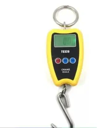 SELMEZ 200kg Hanging Weighing Scale Mini Crane scale Electronic Portable Weight Machine for Luggage Agriculture Fishing and Scrap Digital Multipurpose Weighing Scale (YELLOW)