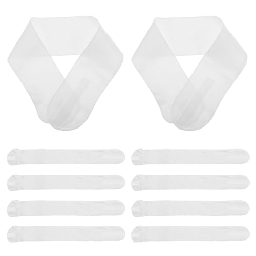 Ipetboom Diadema Desechable de Tela No Tejida para Spa Cuidado Facial y Maquillaje Cinta Ajustable Transpirable para Lavado de Rostro Turbante Ligero para Mujeres y Esteticistas 10