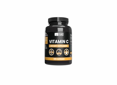 PURE ORIGINAL INGREDIENTS Vitamin C (365 Capsules) No Stearates or Rice Fillers, Gluten-Free, Vitamin C with No Additives