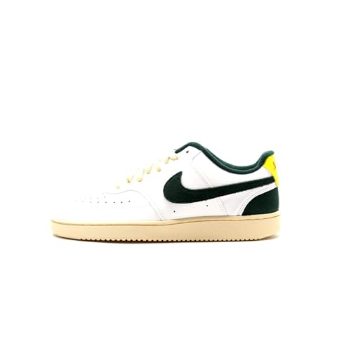 NIKE Court Vision Low, Sneaker Hombre, Sail/Pro Green-Picante Red-OPTI Yellow, 40 EU