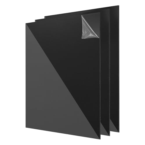 Feuille acrylique noir transparent 30x30 cm pour cadre et bricolage