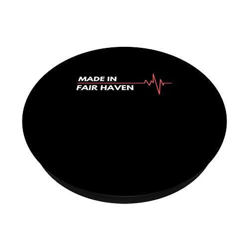 Born In Fair Haven Vermont Place Of Birth PopSockets Swappable PopGrip, Black - Image 2