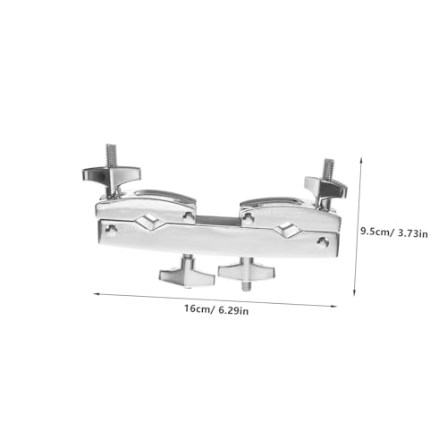 Soporte fijado para cowbell, accesorio para batería, clip de montaje para instrumento musical miniatura 2