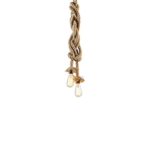 Lustre araignée corde chanvre vintage pour un salon chaleureux