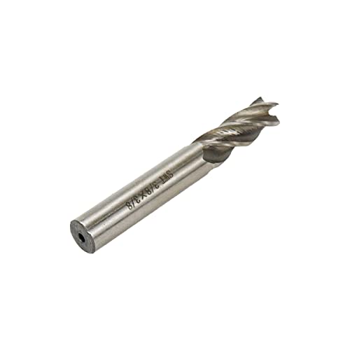 Image of Square End Mill 3 /8 inch Cutting Dia x 3 /8 inch Shank Dia 4 Flute Straight End Mill Cutter - 2pcs