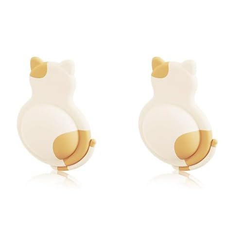 Image of KIMEE Cat Shape Silicone Wall Protector Door Stopper | Soft Rubber Bumper for Door Handle, Fridge & Furniture | Noise & Scratch Protection (Pack of 2)