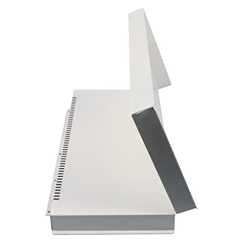 Camco Camper/RV Stove Top Cover | Features Hinged Design for Easy Access to Front Burners & Fits Most 3 or 4 Burner RV/Boat Stoves | Crafted of 20-Gauge Steel w/Powder-Coated Finish | White (43557)