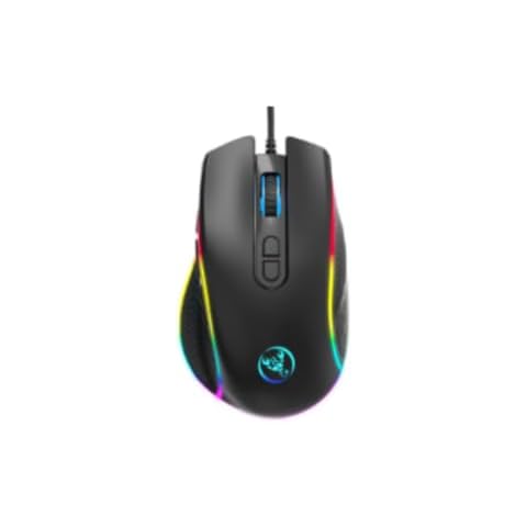 ELECGO Wired Gaming Mouse, 12800 DPI Gamer Mouse with 8 Programmable Buttons, Optical High Precision Sensor, 14 RGB Backlit Modes, Ergonomic Gaming Mice with Rapid Fire Button for PC, Laptop (Black) Cover