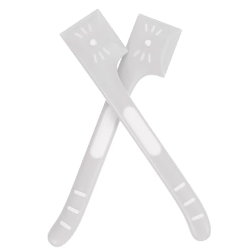 Alasum 2個 ペット 缶詰 スプーン 猫 缶詰 スプーン 缶詰 猫 スプーン 猫 フード 計量 スプーン ウェット フード スプーン ダブル と スクープ ペット 給餌 スクープ 猫 フィ