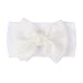 TinaDeer Baby Neugeborene Mädchen Stirnband mit Schleife Stirnbänder Nylon Stretch Haarband Taufe Headwear Kopfband Haarbänder Kopftuch für Kinder Kleinkinder Säuglinge (Weiß, 18x9cm)
