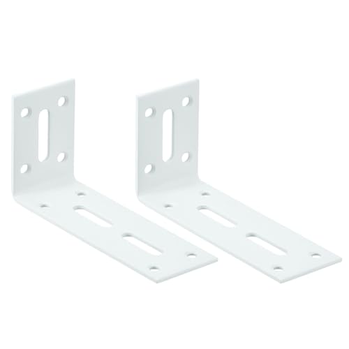 Équerre de fixation réglable en acier inoxydable blanc pour consolider les meubles - 2