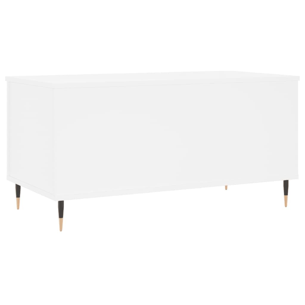 Homgoday Tavolino da caffè bianco 90 x 44,5 x 45 cm, in legno ingegnerizzato, tavolino da tè per soggiorno, sala d'accoglienza degli ospiti, camera da letto e ufficio mobili tipo 1