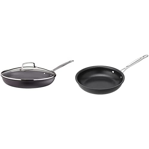 Image of Cuisinart 622-30G Nonstick-Hard-Anodized, 12-Inch, Skillet w/Glass Cover & 622-20 Chef