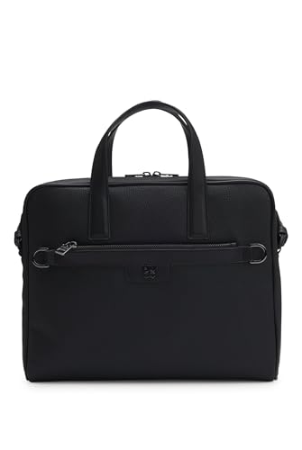 Porte-documents HUGO Nesh R sacoche business homme en similicuir noir grainé