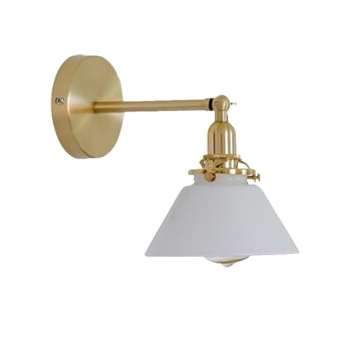 Lámpara de pared E27 WQHPLMD con pantalla de cristal y ángulo ajustable juego de 2