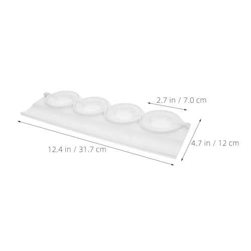 Molde para empanadillas de 4 orificios IMIKEYA en blanco, juego de 2 piezas de PP 3