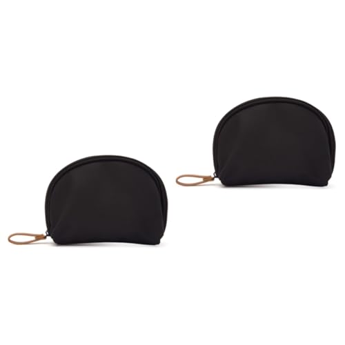 2 Pezzi Borsa per Il Trucco Portatile per Cosmetici per Rossetti Smalto per Unghie Organizzatore a Forma di Ventaglio Capacità
