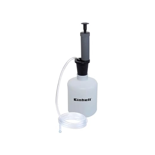 Original Einhell Öl- und Benzinabsaugpumpe (zum Abpumpen von Benzin und Öl aus Tanks und Fässern, 1,6 Liter Behälter, 1,3 m Schlauch