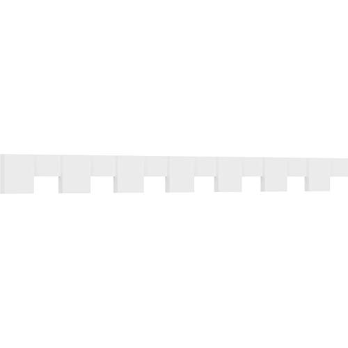 6"H x 1"P x 83 3/8"L Monroe Architectural Grade PVC Dentil Block Trim for 7/12 Roof Pitch Right