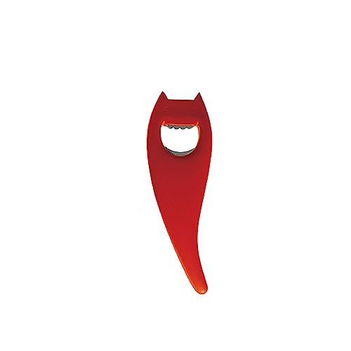 The iconic red Alessi Diabolix — a tiny devil bottle opener by Italian designers that's been a design-world staple for 30 years and looks great on a keychain.