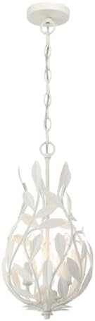 Crystorama Broche 9'' Matte White Chandelier