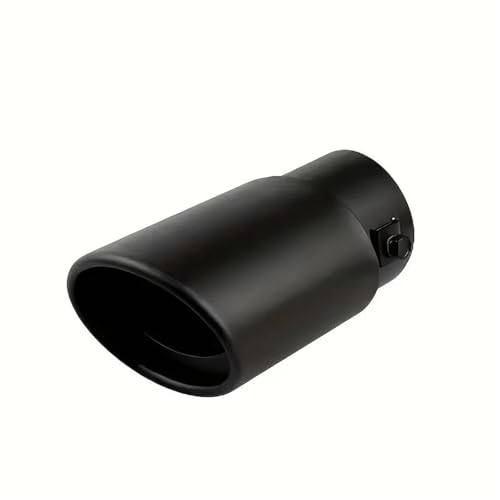 Embout tuyau d'échappement noir acier inoxydable chromé 2.5 pouces canule échappement voiture