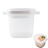 Olla de arroz para microondas con sistema de circulación de vapor para pegar y hervir para arroz, pasta y verduras, diseño portátil