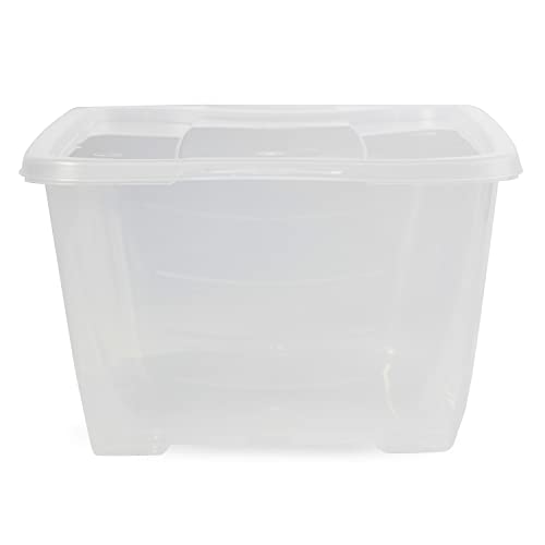 Life Story 5.7 Liter Shoe, Accessory, And Closet Plastic Storage Box Multi-Purpose Lidded Stacking Tote Containers, Clear (20 Pack) #TOP3
