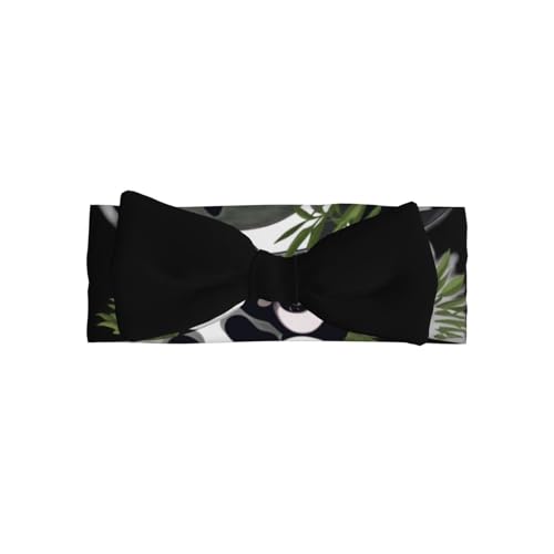 Baby Bow Headband Ghost Panda Printing Soft, Skin-Friendly For Newborns 0-6 Months, For Baby Girls