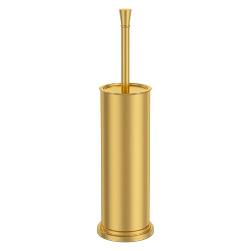 Toilet Brush and Holder Set304 Stainless Steel Heavy Duty Toilet Bowl BrushRemovable Inner Bowl and Splash ProtectionBathroom Toilet Brush-Dense Bristles for Through Cleaning