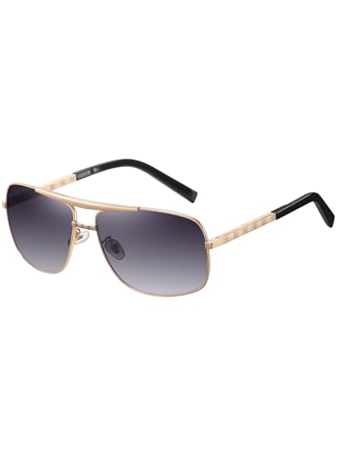 Image of Classic Sunglasses for Men Metal Frame with Spring Hinge (0256)