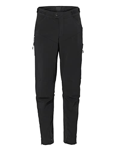 VAUDE Men's Qimsa Softshell Pants II |Ganzjahres-Biker Softshellhose - Winddicht & Atmungsaktiv | Umweltfreundlich hergestellt | Wasserdichte Besätze | Elastischer Hosenbund | Reflexelemente