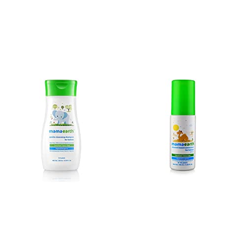 Image of Mamaearth Gentle Cleansing Shampoo for Babies (200 ml, 0-5 Yrs) & Mamaearth Mineral Based Sunscreen (100 ml)