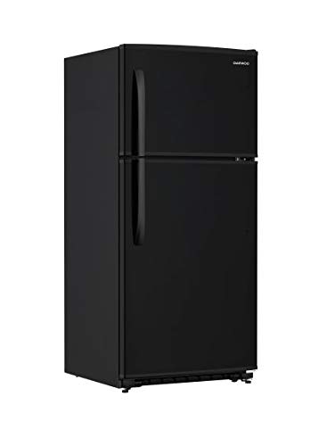 Daewoo RTE18GSBMD Top Mount Refrigerator, 18 Cu.Ft, Black