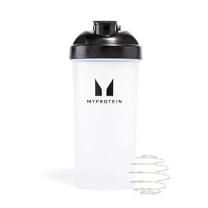 Myprotein Shaker Bottle – Black/Clear 600ml, with Mix Ball, Protein Shakes, Protein Blends, On Go Shaker, Smooth, Lump Free Protein Shakes, Odourless