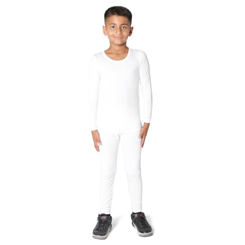 Boys Thermal Top and Bottom Underwear Set; Long Johns for Kids; Base Layer Set for Cold Weather; Microfleece Moisture Wicking