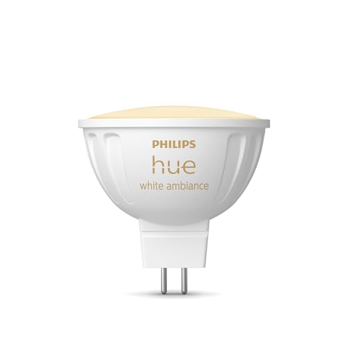 Philips Hue White Ambiance, ampoule connectée MR16, compatible Bluetooth, fonctionne avec Alexa, Google Assistant et Apple Homekit