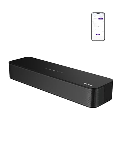 ULTIMEA 2.1 Soundbar für TV Geräte mit integriertem Subwoofer, APP-Steuerung, 132W All-in-One PC Soundbar für Gaming, TV Lautsprecher mit Verstellbarem Bass, Bluetooth 5.4, Opt/AUX, Poseidon M20 Pro