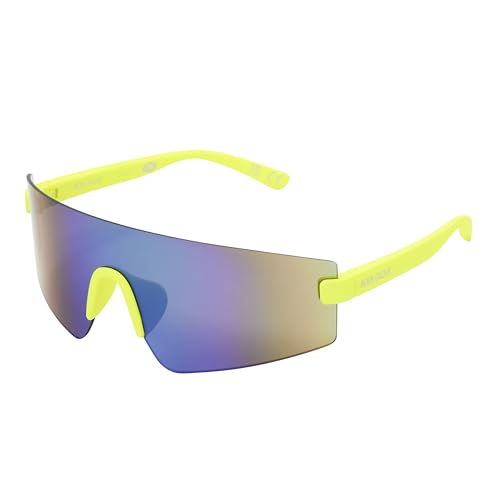 Body Glove Gafas de sol Vibez Shield, Amarillo verdoso neón, 138 mm