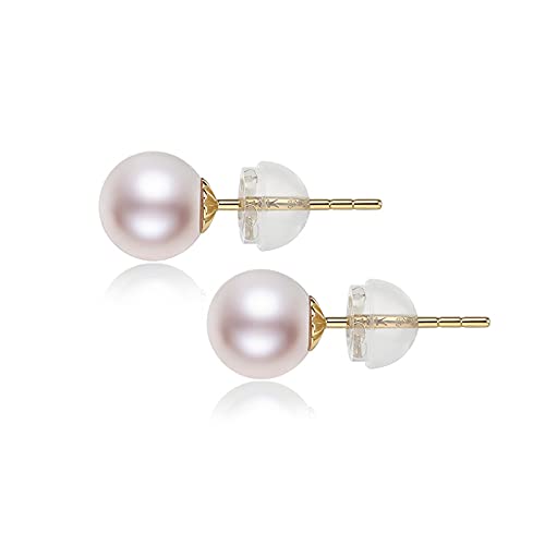 Boucles d'oreilles en perles anti-allergie or 18k pour oreilles sensibles