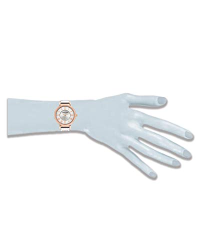 Anne Klein レディースブレスレットウォッチ シルバー/ローズゴールド。