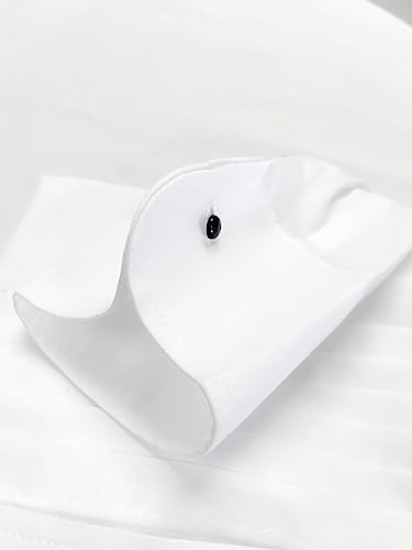 Men's Banded Collar(Mandarin Collar) Dress Shirt, 1/2" Pleat4