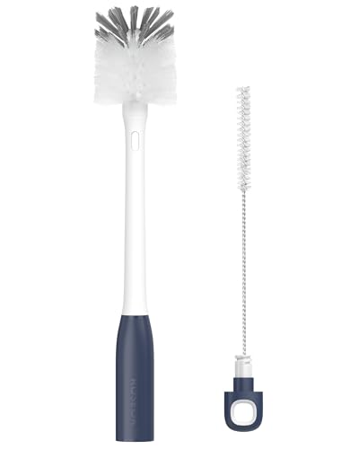 ROSEOK Bottle Brush with Straw Cleaner Brush 2 in 1 Nylon Bristles