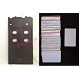 PVC ID Card Starter Kit - 50 Platinum Inkjet PVC Cards & PVC Card Tray for Canon IP/MP/MG Printers