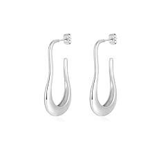 D-Silver Hoop Earring