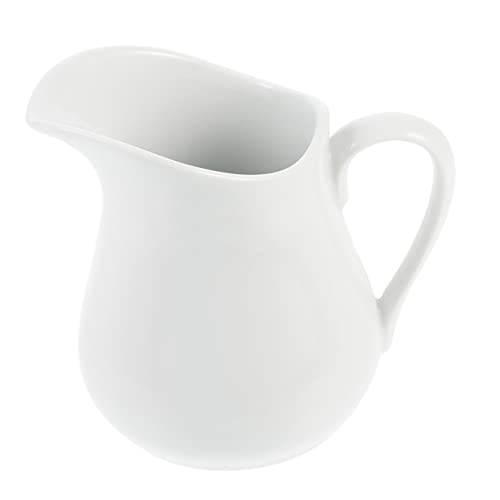 IMIKEYA Brocca in ceramica per latte con manico ergonomico design con versatore resistente e decorativo per salsa per casa e ospitalità